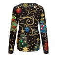 thumbnail image 4 of RKSTN Chandail pour Femmes Automne et Hiver Noël Rétro Scintillant Imprimé Arbre de Noël Col Rond à Capuche Chandail à Manches Longues Haut Chandail à Capuche Chandail de Noël, 4 of 5