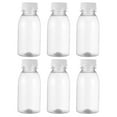 thumbnail image 6 of 6 Mini Plastic Milk Bottles - Leakproof Beverage Containers with Lids (Cute Juice Bottles for Kids/Café ), 6 of 6