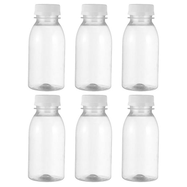 6 botellas de leche, pequeñas botellas de jugo, a prueba de fugas, portátiles.