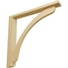 Ekena Millwork 2 1/2"W x 17 3/4"D x 17 1/4"H Reece Shelf Bracket, Alder