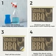 thumbnail image 5 of Smokin BBQ Vinyl Decal 5 Pack of 12 Inch x 16 Inch Weatherproof Heavy-Duty Adhesive Backing | Freshly Grilled, Restaurant Promotions, Local Events | Made in USA, 5 of 6