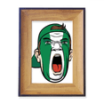 thumbnail image 1 of Nigeria Flag Makeup Head Screang Cap Photo Frame Exhibition Display Art Desktop Painting, 1 of 3