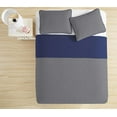 thumbnail image 4 of MHF Home Allison Reversible Microfiber Quilt Set, Grey/Navy, Twin (2 Pieces), 4 of 6