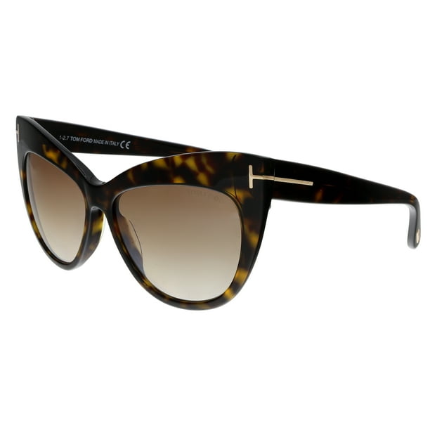 Sofocar Recuperar Pais de Ciudadania Tom Ford FT0523 52G Nika Dark Havana Cat Eye Sunglasses - Walmart.com
