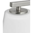 thumbnail image 6 of Vertex Collection Four-Light Brushed Nickel Etched White Glass Contemporary Bath Light, 6 of 16