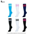 thumbnail image 3 of Basico Womens Thick Comfortable Soft Fuzzy Cozy Calf High Winter Plush Socks 6 Pairs (Stripes), 3 of 5