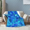thumbnail image 4 of Blue Light Scattered Seamless Throw Blanket, Super Soft Anti-Pilling Flannel Blankets, 40"x30", 4 of 8