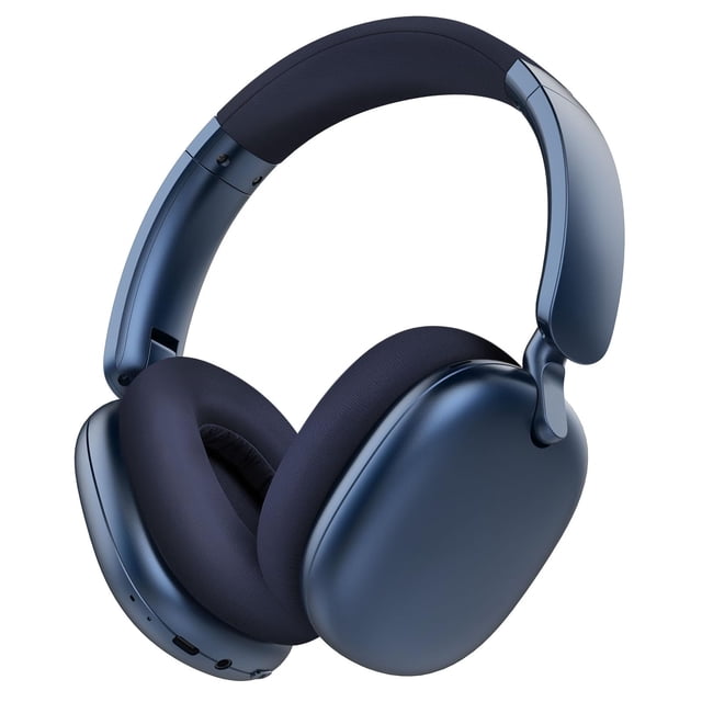 Auriculares inalámbricos RORSOU C6 con cancelación activa de ruido, plegables, azules