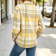 thumbnail image 5 of Enjoytime Plaid Fall Shirts for Women Flannel Button Down Long Sleeve Shackets Trendy Work Business Casual Jacket with Pocket, 5 of 7