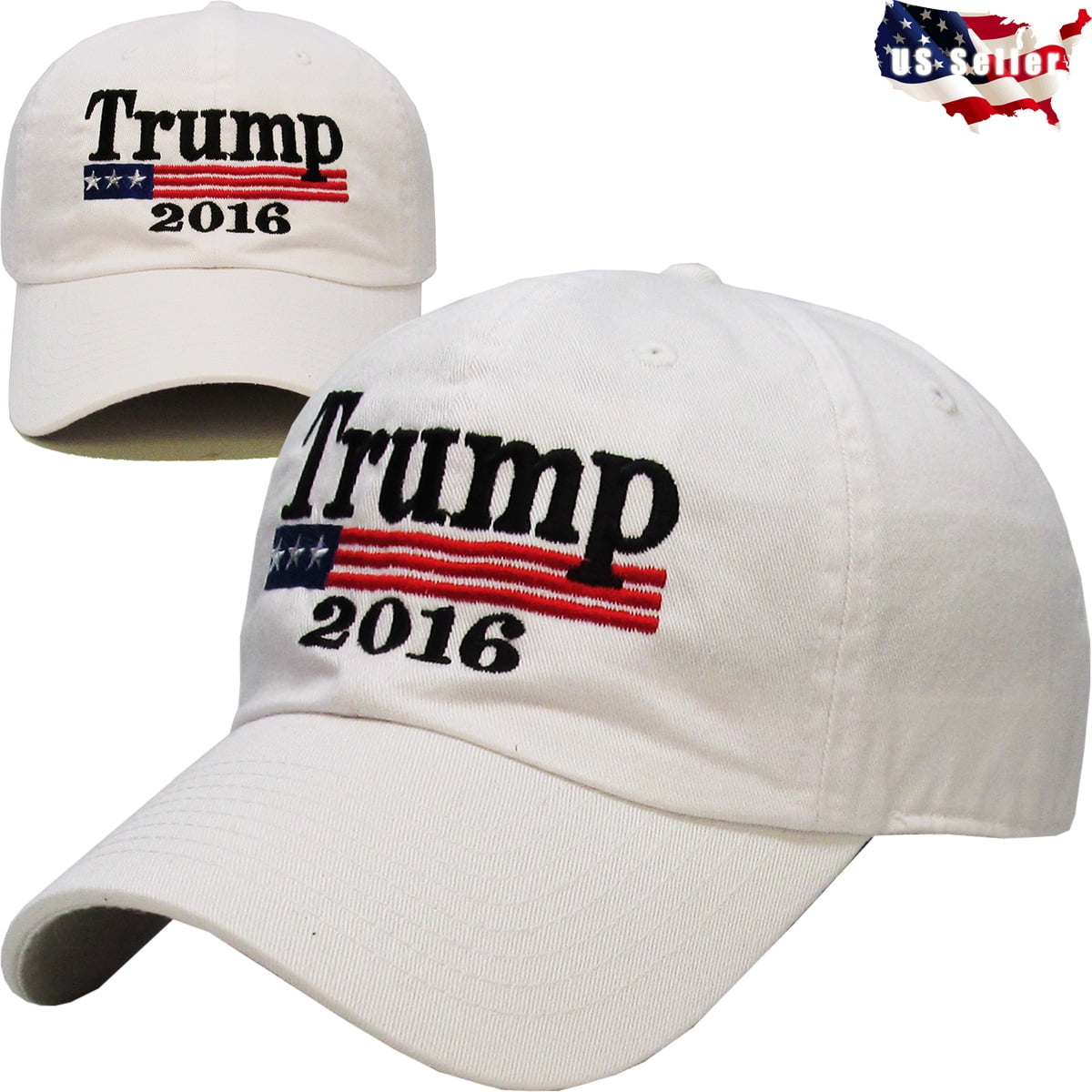 Make America Great Again - Donald Trump 2016 White Cap Hat Strapback ...