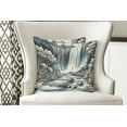 thumbnail image 5 of Ambesonne Landscape Throw Pillow Cover Pack of 2, Expressive Waterfall Art, 2 Pcs-18"x18", Blue Grey Pale Sepia, 5 of 5