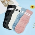 thumbnail image 3 of 4 Pairs Pilates Grip Socks for Women Yoga Socks with Grips Hospital Socks Grippy Socks Dance Socks, 3 of 5