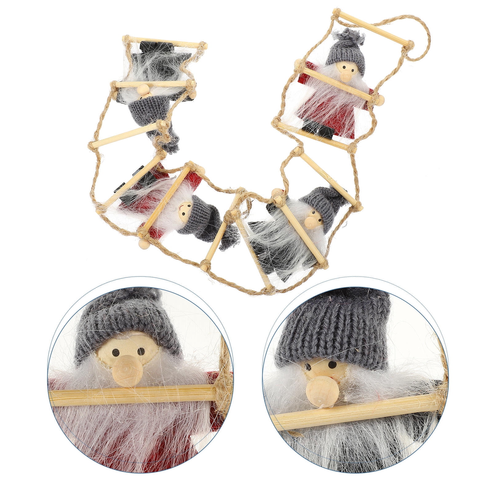 OUNONA santa climbing up ladder Christmas Hanging Ornament Multi Hanging Decoration 1Pcs