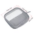 thumbnail image 2 of Uxcell 4.3"x4.3"x0.8" Travel Mesh Toiletry Bag Makeup Cosmetic Bag Zipper Pouch Grey, 2 of 4