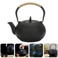 thumbnail image 2 of 1pc Uncoated Cast Iron Teapot Handmade Teapot Antique Tea Kettle with Infuser, 2 of 8