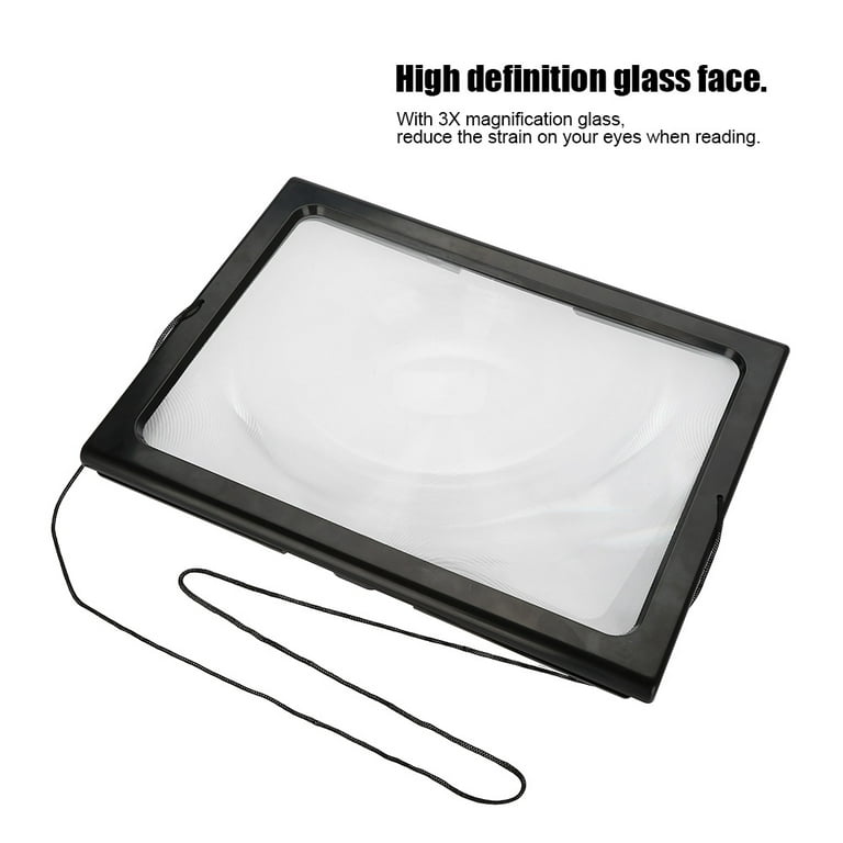 A4 Full Page Large 3X Giant Hands Free Desk Foldable Magnifying