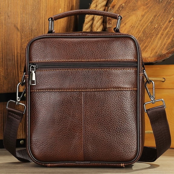 Men's Business Light Luxury Shoulder Messenger Bag,Black
