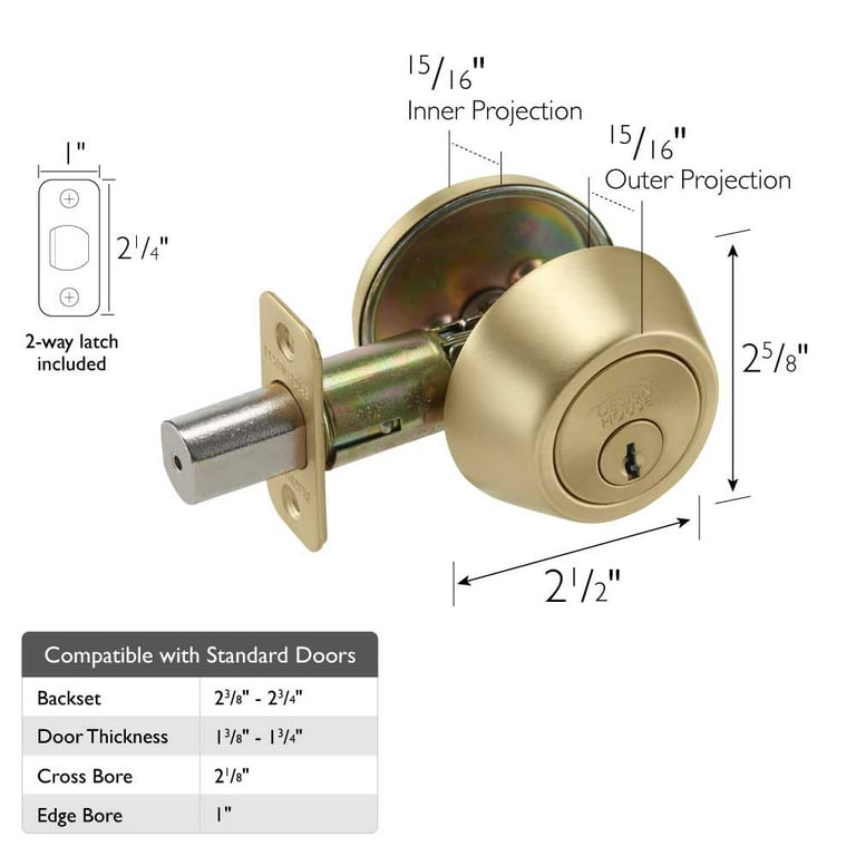 ２ｎｄハウス Design House Pro Deadbolt Double 2-Way Cylinder Deadbolt