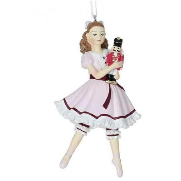 Regency International Resin Clara Ballerina Ornament with Nutcracker 4.5 Inches