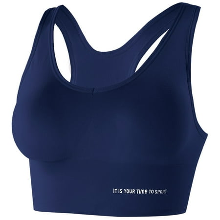 

DORKASM Sports Bras for Women Large Bust High Impact Padded Bras Sports Racerback High Support Sports Bra Navy XL
