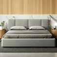 thumbnail image 4 of Omax Decor Venice Upholstered Platform King Bed in Gray Boucle Fabric, 4 of 6