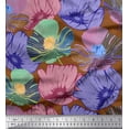 thumbnail image 1 of Soimoi Tissu en Poly Georgette Motif Floral en Forme de Tasse Imprimée au Mètre 42 Pouces de Large, 1 of 1