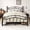 Black, variant on Amolife Metal Twin Bed Frame with Vintage Arched Headboard & Footboard, Heavy-Duty, 3000 LBS Capacity, 12.4" Under-Bed Storage, Black