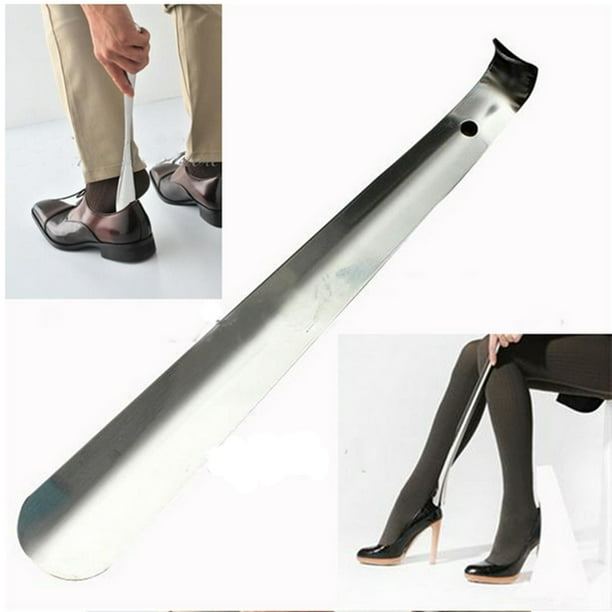 23'' or 21'' Metal Shoe Horn with Long Handle Stainless Steel Shoes