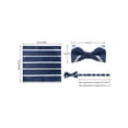 thumbnail image 4 of INSPIRE CHIC Men's Stripes Tie Set Self-Tied Necktie Pre-Tied Bow Ties Pocket Square Sets for Formal Blue Gray Stripe, 4 of 6