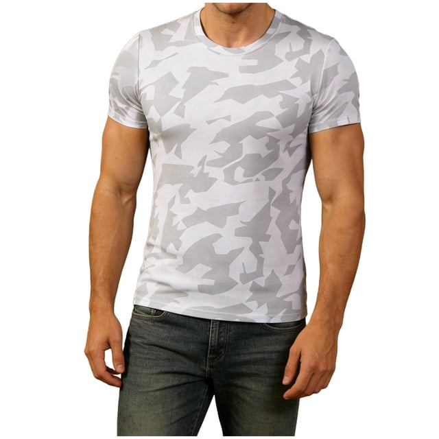 Hombres Pantalones Cortos Impresos Blusas de Manga Corta Cuello Redondo Suéter Casual Y Top de Moda para Hombres