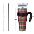 thumbnail image 4 of 40oz Tumbler,Red and Green Christmas Plaid Pattern Insulated Tumblers with Removable Handle,Stainless Steel Double Vacuum Coffee Tumbler Cup with Straw for Home,Office,Travel,Party, 4 of 5