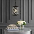 thumbnail image 4 of JONATHAN Y Gabrielle 8" Metal/Crystal LED Pendant, Oil Rubbed Bronze / Clear, 4 of 7