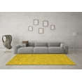 thumbnail image 3 of Ahgly Company Machine Washable Indoor Rectangle Solid Yellow Modern Area Rugs, 8' x 12', 3 of 4