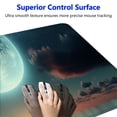 thumbnail image 3 of nygtbtfer Moon Illuminating The Clear Blue Ocean Design Mouse Pad, Mouse Mat Square Waterproof Non-Slip Rubber Base MousePads for Computer Laptop Men Women Kids 31.5x11.8 in, 3 of 6