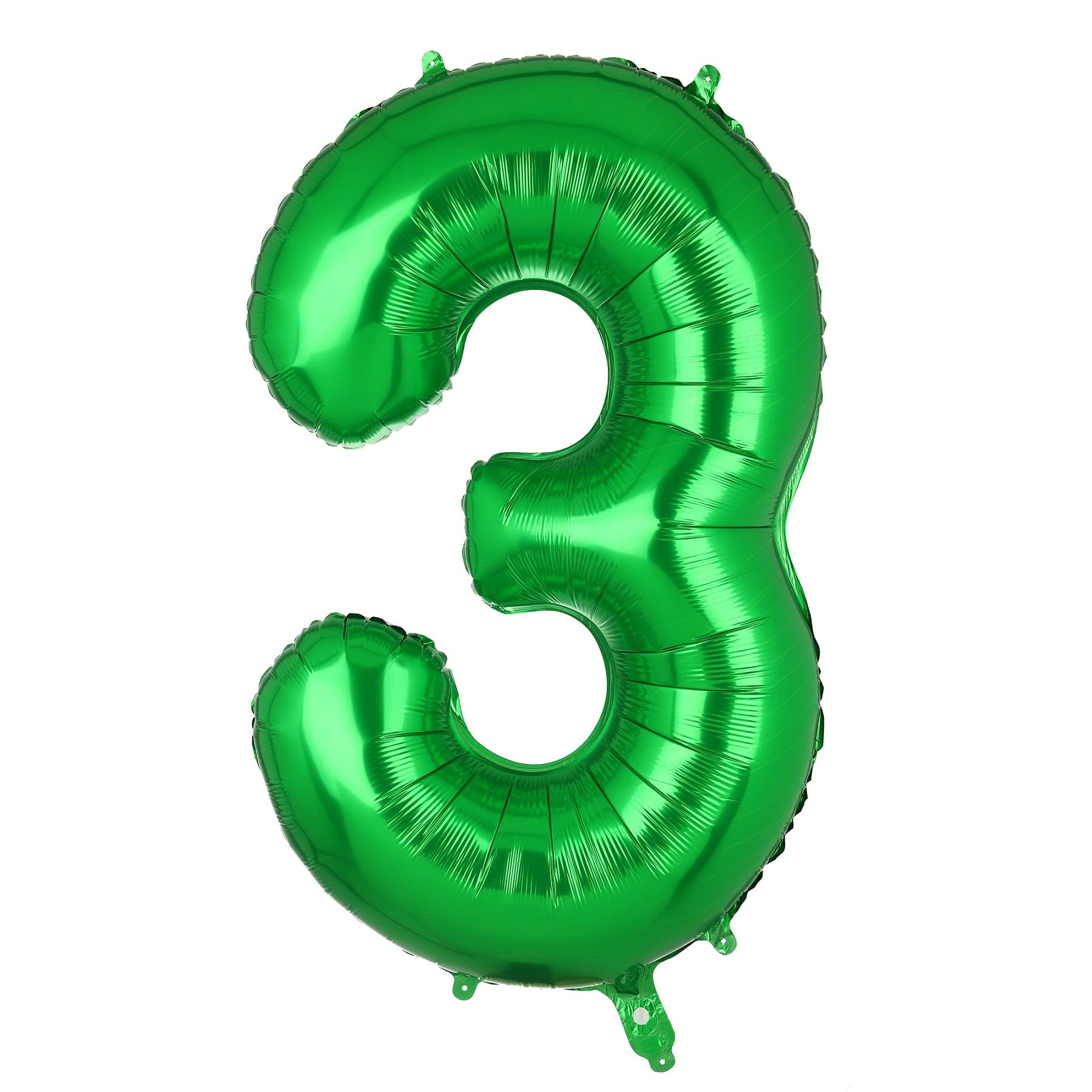 40 Inch 3 Dark Green Number Balloons Mylar Foil He