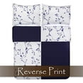 thumbnail image 2 of Chanasya Ultra Soft Floral Print 3-Piece Bedding Duvet Cover Set King - Luxurious Brushed Microfiber Comforter Cover - Zipper Closure Reversible Print (1 Duvet Cover & 2 Pillowcases ) Navy Purple, 2 of 4