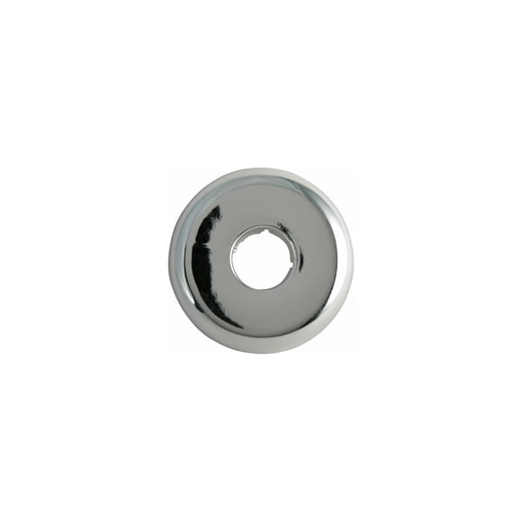 Brida Plumb Pak para piso y techo, de plástico cromado, con bisagras de 1/2 pulgada
