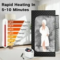 thumbnail image 4 of HYEASTR Portable Steam Sauna, Personal Full Body Home Sauna Tent, Indoor Sauna Box for Home Relaxation with 3.0L 1200W Steam Generator, Remote Control, Timer, Foldable Chair (68.5"*39.7"*30.3"), 4 of 9