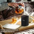 thumbnail image 4 of Austok Tea Coffee Sugar Canister 1000 ML Metal Coffee Tea Sugar Container with Airtight Bamboo Lid and Name Marker Kitchen Storage Jar Square Tea Canister Jar for Tea Coffee Sugar, 4 of 10