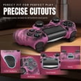 thumbnail image 3 of Controller Skins for PS4 - Silicone Protector Case Skin for Playstation 4 Controller Compatible with PS4 Slim / PS4 Pro Controller, Camo Mosaic Pink Cover for PS4 Controller with Thumb Grip Caps, 3 of 7