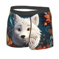 thumbnail image 5 of Goofa White Wolf With Flowers Printed Men's Boxer Briefs Underwear, Moisture-Wicking Underwear, Trunk,Soft and Breathable Cotton Underwear-X-Large, 5 of 9