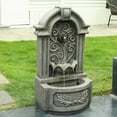 thumbnail image 6 of LuxenHome 29.7" H Gray Resin Elegant Wall Freestanding Outdoor Water Fountain with Lights, 6 of 6