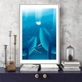 thumbnail image 3 of IDEA4WALL Framed Canvas Wall Art for Living Room, Bedroom Whale Canvas Prints for Modern Home Decoration Ready to Hang, 3 of 4