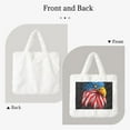 thumbnail image 2 of Yiaed Eagle Head With American Flag Print Fluffy Shoulder Bag Plush Bags Women Ladies Tote Bag Fluffy White Furry Purse Handbag for Autumn and Winter, 2 of 7