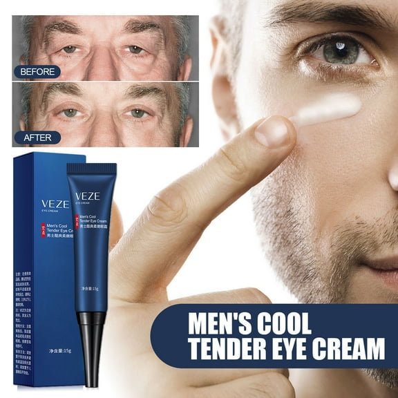 SDJMa Men's Cool And Tender Eye Cream, Men's Moisturizing Eye Cream Remove Eye Bags,Wrinkles,Fine Lines,Dark Circles,Puffiness and Bags Under Eyes 15g