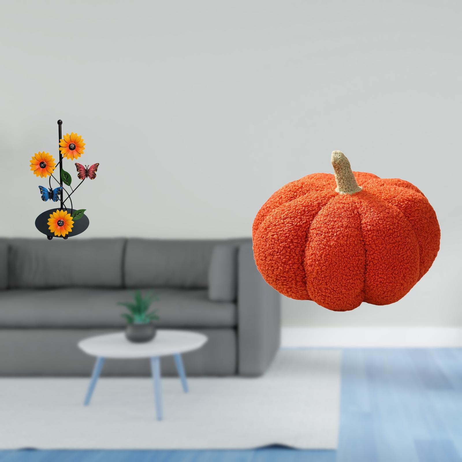 Fiocias Toilet Paper Holder Paper Towel Holder Countertop Halloween Pumpkin Iron Stand Soft Touch Suitable for Kitchen Dining Living Bedroom Indo