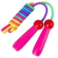 thumbnail image 4 of Cuerda de saltar de algodón para niños, mango de madera, cuerda de saltar de Fitness trenzada de algodón ajustable, actividad divertida al aire libre, 2 uds., 4 of 5