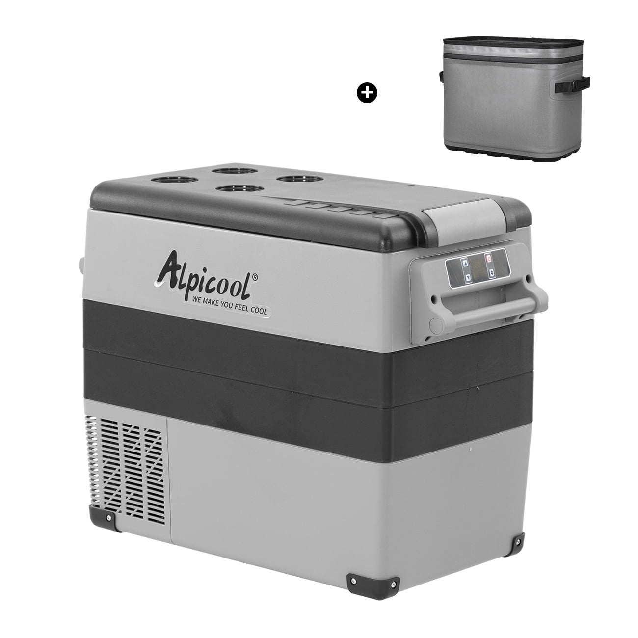 Alpicool CF45 Portable Refrigerator with SC12 Soft Cooler, 12 Volt Car  Freezer 48 Quart(45 Liter) Vehicle, Car, Truck, RV, Boat, Mini fridge  freezer