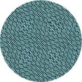 thumbnail image 1 of Ahgly Tapis Rond Lavable en Machine Intérieur Transitionnel Bleu Lagon, 6 Pieds Rond, 1 of 7