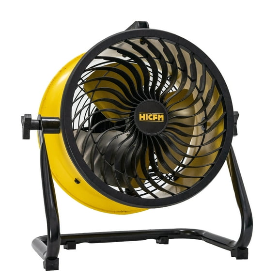 Turbo Drum Fan 1000 CFM 10 inch Heavy Duty High Velocity Powerful 1/12 HP Motor, 6ft Power Cord for Workshop, Garage, Commercial or Industrial rooms - UL Safety Listed